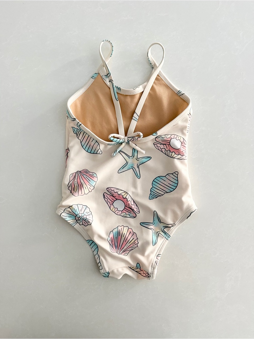 Old Navy Toddler Girls Ocean Shell One-Piece Swimsuit • Size 12-18M